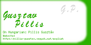 gusztav pillis business card